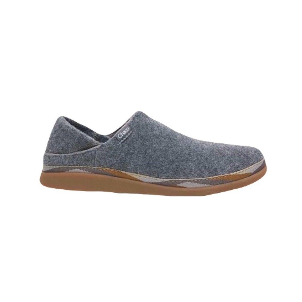 NEW Chaco Revel Womens 9.5 Slip On Gray Synthetic Wool Slipper Indoor/Outdoor